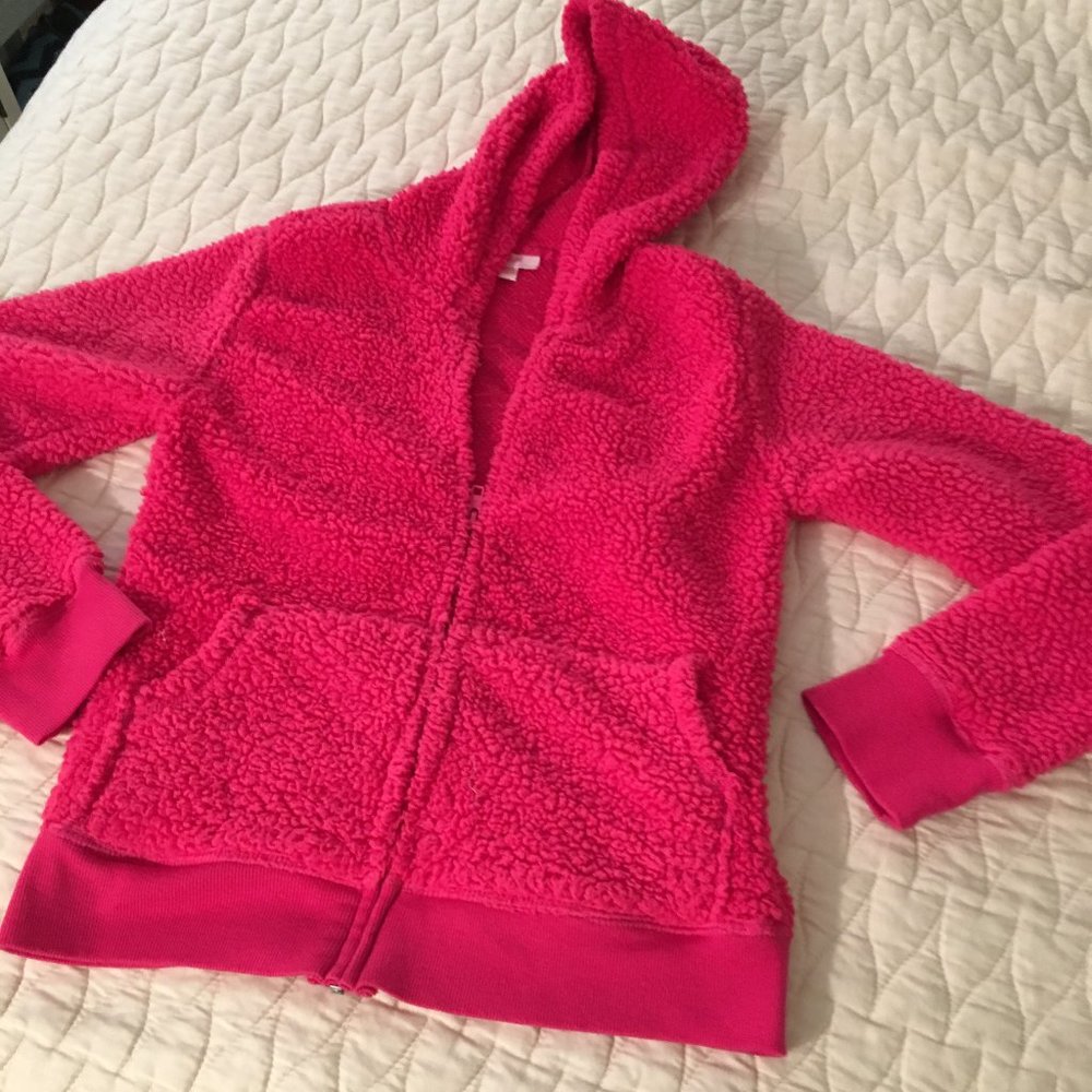 ❤️ Girl's Pink Fuzzy Grane Hoodie